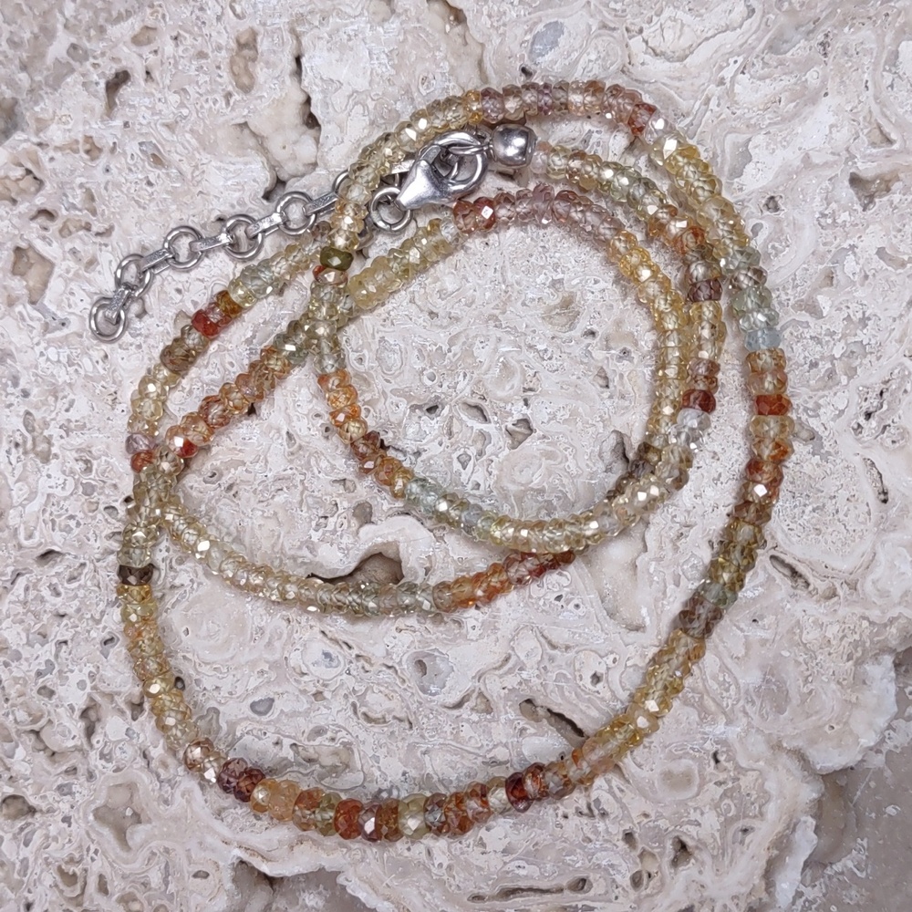 Artisan Crafted Multi Color Faceted Gemstone Necklace